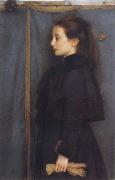 Fernand Khnopff Portrait of Jeanne de Bauer oil painting reproduction